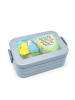 Mr. & Mrs. Panda Lunchbox Wellensittich Liebe Design mit Spruch in Blau Pastell