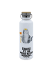 Mr. & Mrs. Panda Wasserflasche Katze König mit Spruch in Weiß