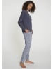 VIVANCE DREAMS Pyjama in graublau gemustert