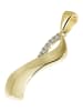 Adeliás Damen Anhänger aus 333 Gold mit Zirkonia in gold
