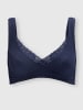 Sieh an! Entlastungs-BH ohne Bügel in weiß-marine-bedruckt + marine