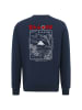 OLDSKULL Sweatshirt Asian Futeesan Logo Graphic in Navy Blue
