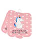 Mr. & Mrs. Panda Topflappen Einhorn Mann mit Spruch in Rot Pastell