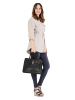 Cluty Handtasche echt Leder in schwarz