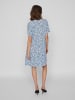Vila Lockeres Sommer Dress Stufen-Look Volant Kleid mit V-Neck in Hellblau
