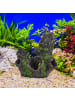relaxdays Aquariumdeko Baumstamm in Schwarz-Grün
