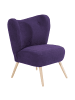 others SESSEL Kathy Bezug Veloursstoff Buche natur / violett