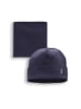 MOKIDA Baumwollset Mütze + Schal in dunkelblau
