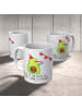 Mr. & Mrs. Panda Plastikbecher Avocado Party mit Spruch in Weiß