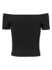 Urban Classics Urban Classics Damen Ladies Off Shoulder Rib Tee in black