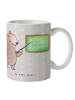 Mr. & Mrs. Panda Keramtiktasse Sachkundelehrerin Herz ohne Spruch in Grau Pastell