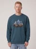 wat? Apparel Sweatshirt Geometric Landscape in Petrol