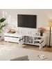 ABRIHOME Hochglanz TV Schrank mit 4 Schränken und verstellbaren - 180*40*49cm