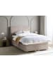 Beliani Boxspring Bett MAJOR in Beige - (W) 131 x (H) 109 x (L) 212 cm