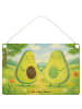 Mr. & Mrs. Panda Deko Schild Avocado Pärchen Design ohne Spruch in Weiß