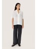 Soaked in Luxury Kurzarm-Bluse SLCammelie Lockere Passform in Whisper White