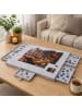 relaxdays Puzzlebrett in Hellgrau - (B)77 x (H)4 x (T)53,5 cm
