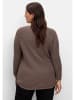 sheego Pullover in dunkeltaupe