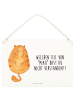 Mr. & Mrs. Panda Deko Schild Katze Mittelfinger mit Spruch in Transparent