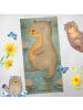 Mr. & Mrs. Panda Badehandtuch Otter Bauch Design ohne Spruch in Grau Pastell