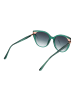 Bulget Frauen Sonnenbrille Katzenauge Grün