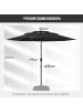 COSTWAY 300cm Sonnenschirm windfest stabil in Schwarz