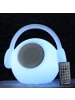MARELIDA LED Tischleuchte EVE mit Lautsprecher Terrassenleuchte Bluetooth in weiß