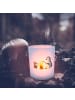 Mr. & Mrs. Panda Teelichthalter Glas Pinguin Lagerfeuer ohne Spruch in Transparent