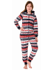 NORMANN Jumpsuit Overall Schlafanzug Pyjama Norweger - 70298 in rot