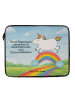 Mr. & Mrs. Panda Notebook Tasche Einhorn Regenbogen Design mit S... in Weiß