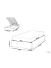 Beliani Einzelbett DINAN in Grau - (W) 97 x (H) 31 x (L) 214 cm