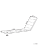 Beliani Auflagen CESANA PREMIUM in Grau - (W) 56 x (H) 5 x (L) 189 cm