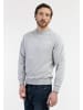 DreiMaster Herren Sweatshirt Mit Rundhals in Hellgrau Melange