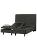 Beliani Doppelbett CASTELLAN in Grau/Schwarz - (W) 160 x (H) 120 x (L) 216 cm