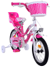 Volare Kinderfahrrad Lovely für Mädchen 14 Zoll Kinderrad Rosa Weiß Fahrrad 4 Jahre