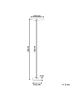 Beliani Stehleuchte EVENLODE in Schwarz/Messing - (W) 30 x (H) 140 x (L) 30 cm