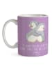 Mr. & Mrs. Panda Tasse 45. Hochzeitstag Messinghochzeit mit Spruch in Lavendeltraum
