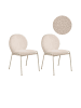 Beliani 2er-Set Esszimmerstuhl ELLIE in Beige