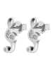 Adeliás Damen Ohrringe – Ohrstecker Schlüssel aus 925 Silber mit Zirkonia in silber