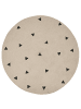 Beliani Kurzflor DURG in Beige/Schwarz - (W) 140 x (L) 140 cm