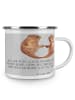 Mr. & Mrs. Panda Teetasse 4. Hochzeitstag Seidenhochzeit mit Spruch in Heather Grey