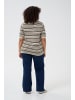 KAFFE curve Strickpullover KClizzy Regular fit in Black/Feather Grey Stripe