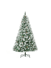 HOMCOM Weihnachtsbaum-85L x 85B x 150H cm-Grün+Weiß