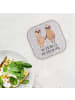 Mr. & Mrs. Panda Bierdeckel Faultier Pärchen mit Spruch in Grau Pastell