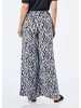 GOLDNER Kurzgröße:  Hose mit weitem Bein in schwarz / weiß / gemustert