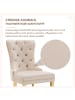 ABRIHOME Esszimmerstuhl in Beige mit Türklopfer Nagelkopfbesatz 2 Stück
