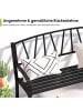 COSTWAY Gartenbank Metall 128 x 60 x 86 cm in Schwarz