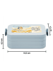 Mr. & Mrs. Panda Bento Box Pinguin Engel Pommes Design mit Spruch in Blau Pastell