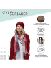 styleBREAKER Schal in Bordeaux-Rosa-Grau