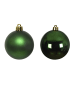 MARELIDA 16er Set Christbaumkugeln Weihnachtskugeln bruchfest D: 4cm in grün